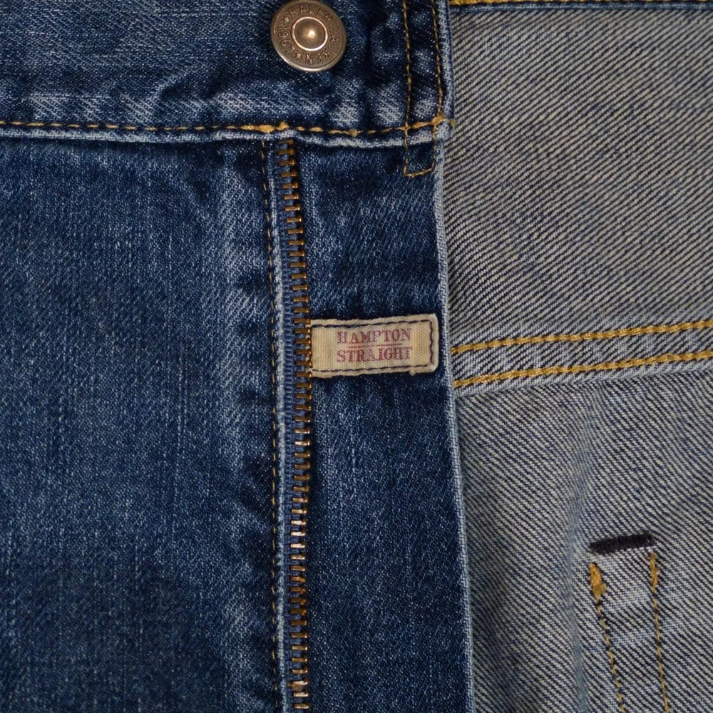 Polo Ralph Lauren Jeans Mens 58x32 Blue Straight Leg Denim Authentic Dungarees